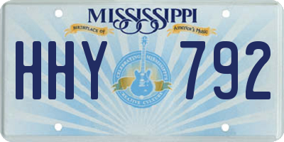 MS license plate HHY792