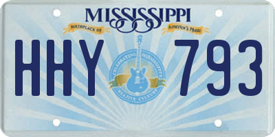MS license plate HHY793
