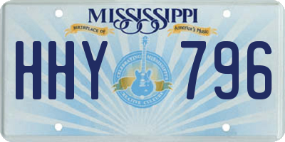 MS license plate HHY796