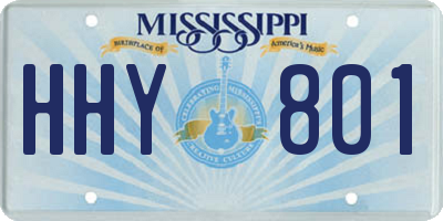 MS license plate HHY801