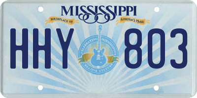 MS license plate HHY803