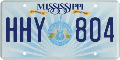 MS license plate HHY804