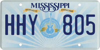 MS license plate HHY805
