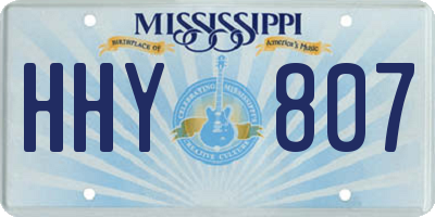 MS license plate HHY807