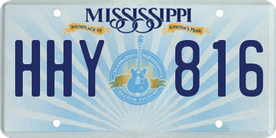 MS license plate HHY816