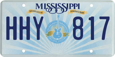 MS license plate HHY817