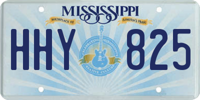 MS license plate HHY825