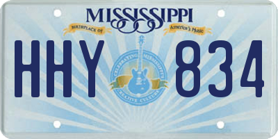 MS license plate HHY834