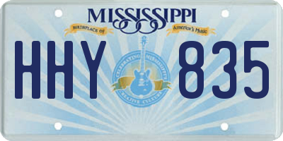 MS license plate HHY835