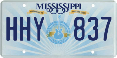 MS license plate HHY837