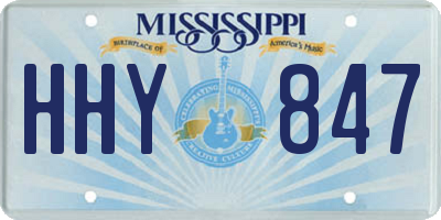 MS license plate HHY847