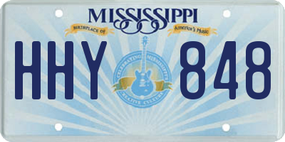MS license plate HHY848