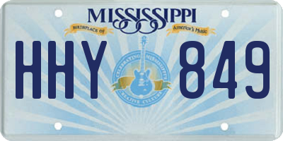 MS license plate HHY849