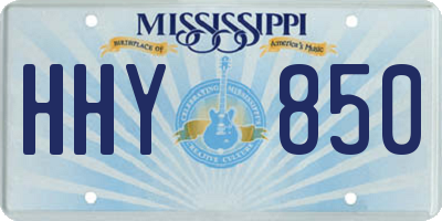 MS license plate HHY850