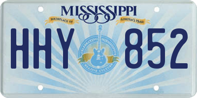 MS license plate HHY852