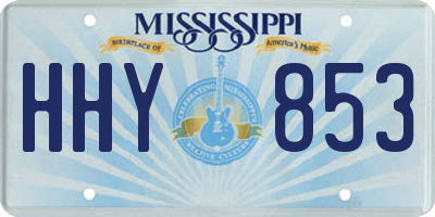 MS license plate HHY853