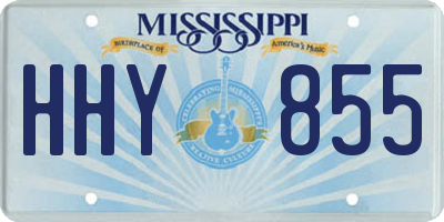 MS license plate HHY855