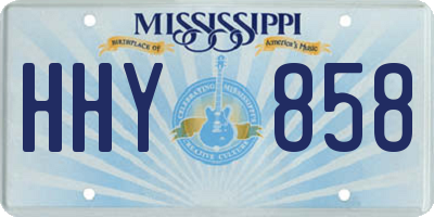 MS license plate HHY858