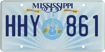 MS license plate HHY861