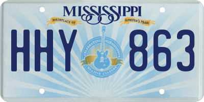 MS license plate HHY863