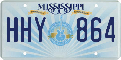 MS license plate HHY864
