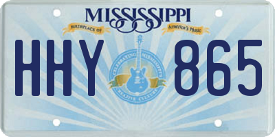 MS license plate HHY865