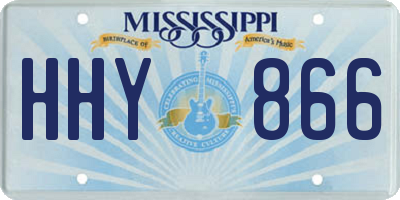 MS license plate HHY866