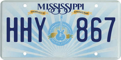 MS license plate HHY867