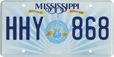 MS license plate HHY868