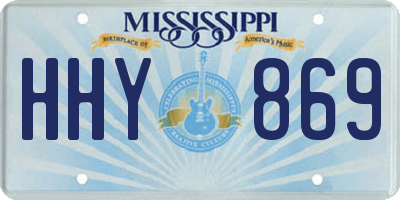MS license plate HHY869