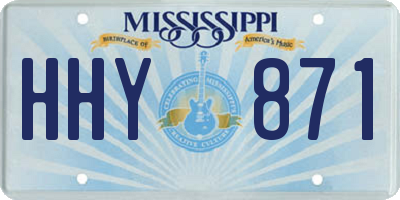 MS license plate HHY871