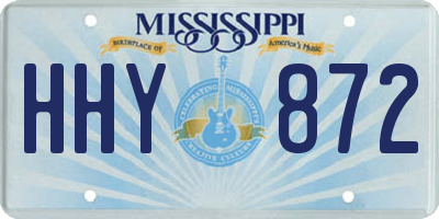 MS license plate HHY872