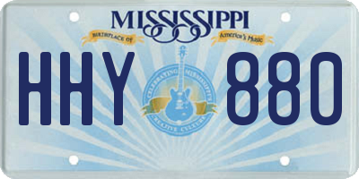 MS license plate HHY880