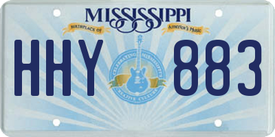 MS license plate HHY883