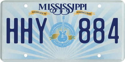 MS license plate HHY884