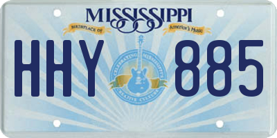 MS license plate HHY885
