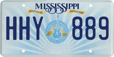 MS license plate HHY889
