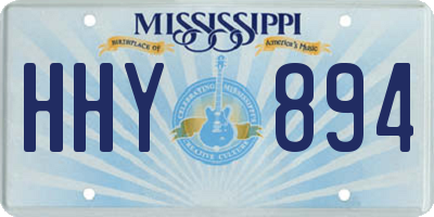 MS license plate HHY894