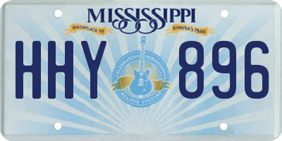 MS license plate HHY896