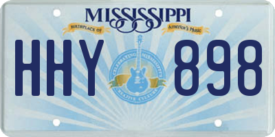 MS license plate HHY898