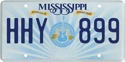 MS license plate HHY899