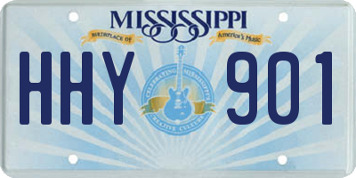 MS license plate HHY901