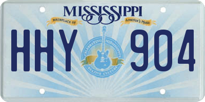 MS license plate HHY904
