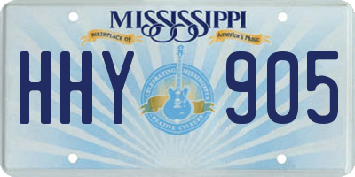 MS license plate HHY905