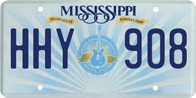 MS license plate HHY908