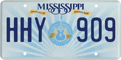 MS license plate HHY909