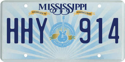 MS license plate HHY914