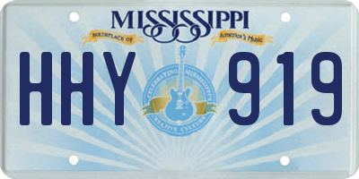 MS license plate HHY919