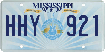 MS license plate HHY921