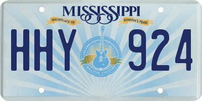 MS license plate HHY924